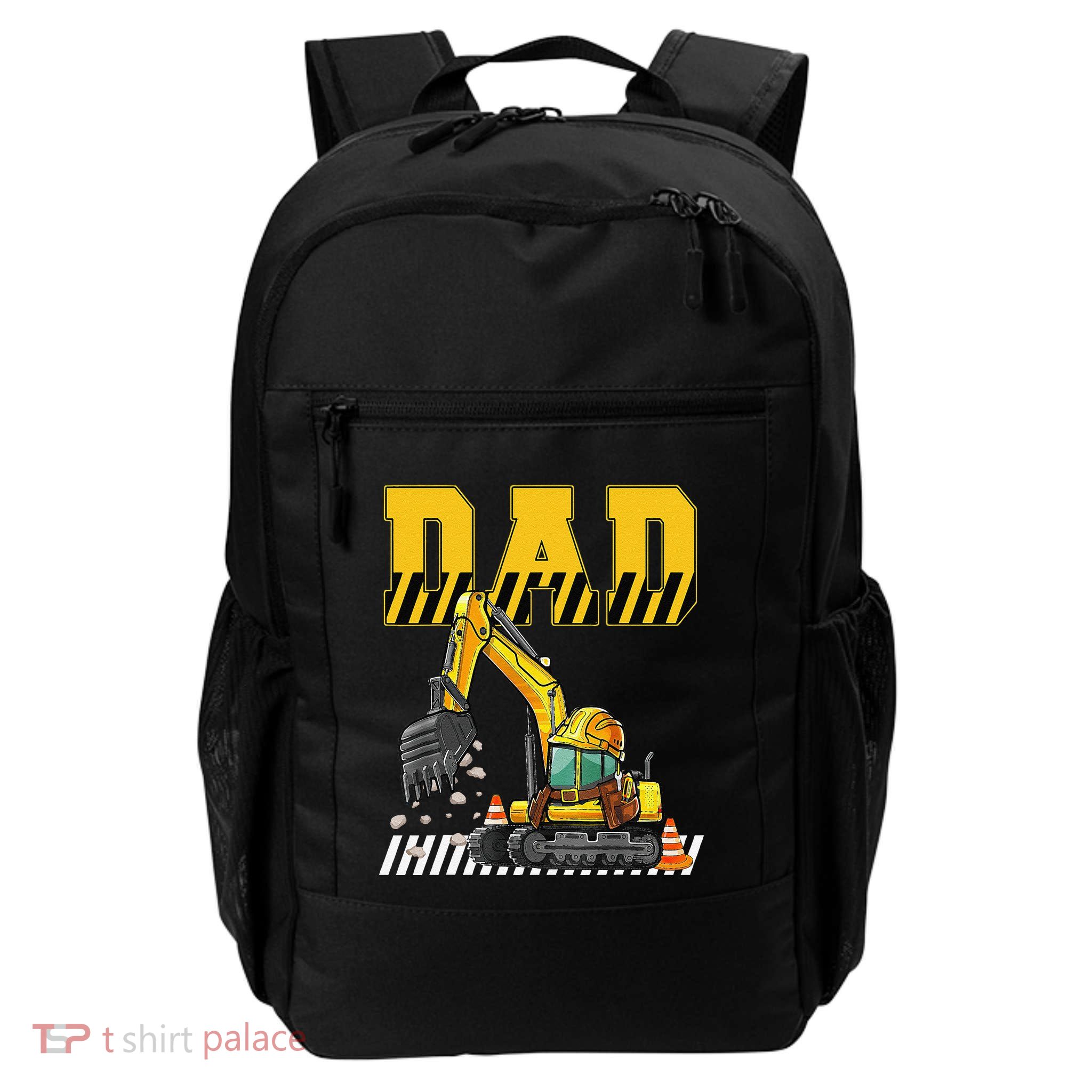 Funny Dad Construction Excavator Matching Family Backpack