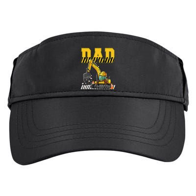 Funny Dad Construction Excavator Matching Family Adult Drive Performance Visor