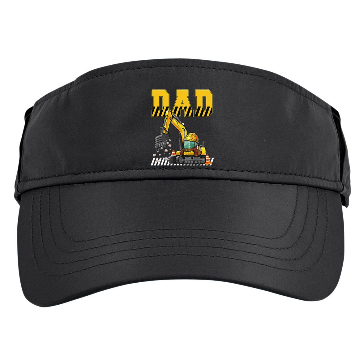 Funny Dad Construction Excavator Matching Family Adult Drive Performance Visor