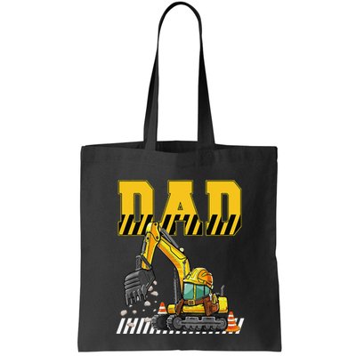 Funny Dad Construction Excavator Matching Family Bag