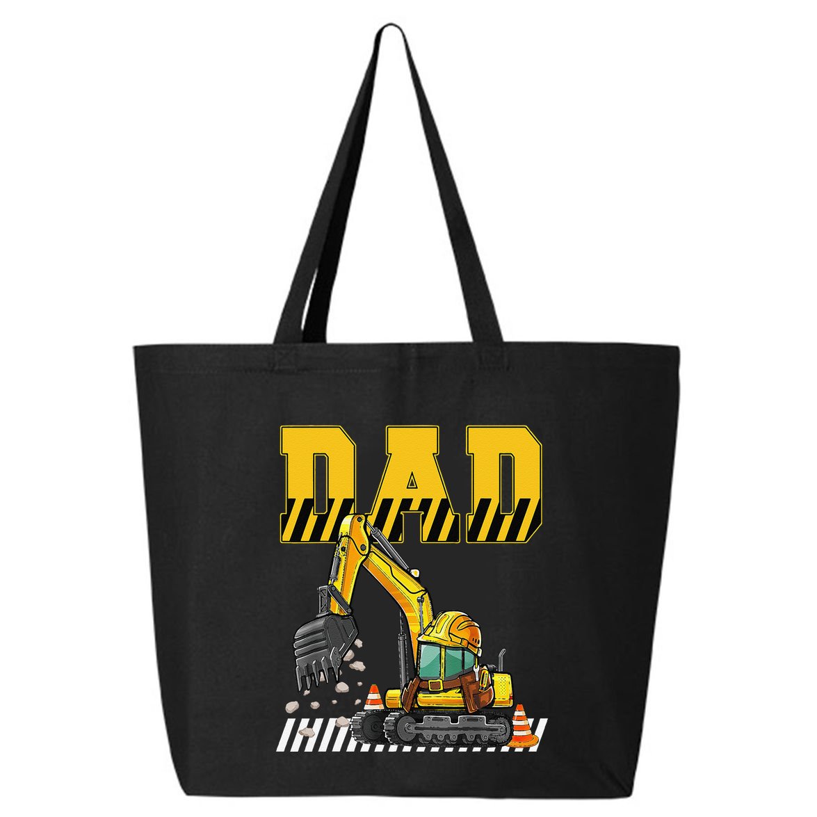 Funny Dad Construction Excavator Matching Family 25L Jumbo Tote
