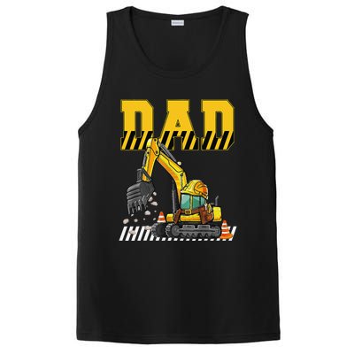 Funny Dad Construction Excavator Matching Family PosiCharge Competitor Tank