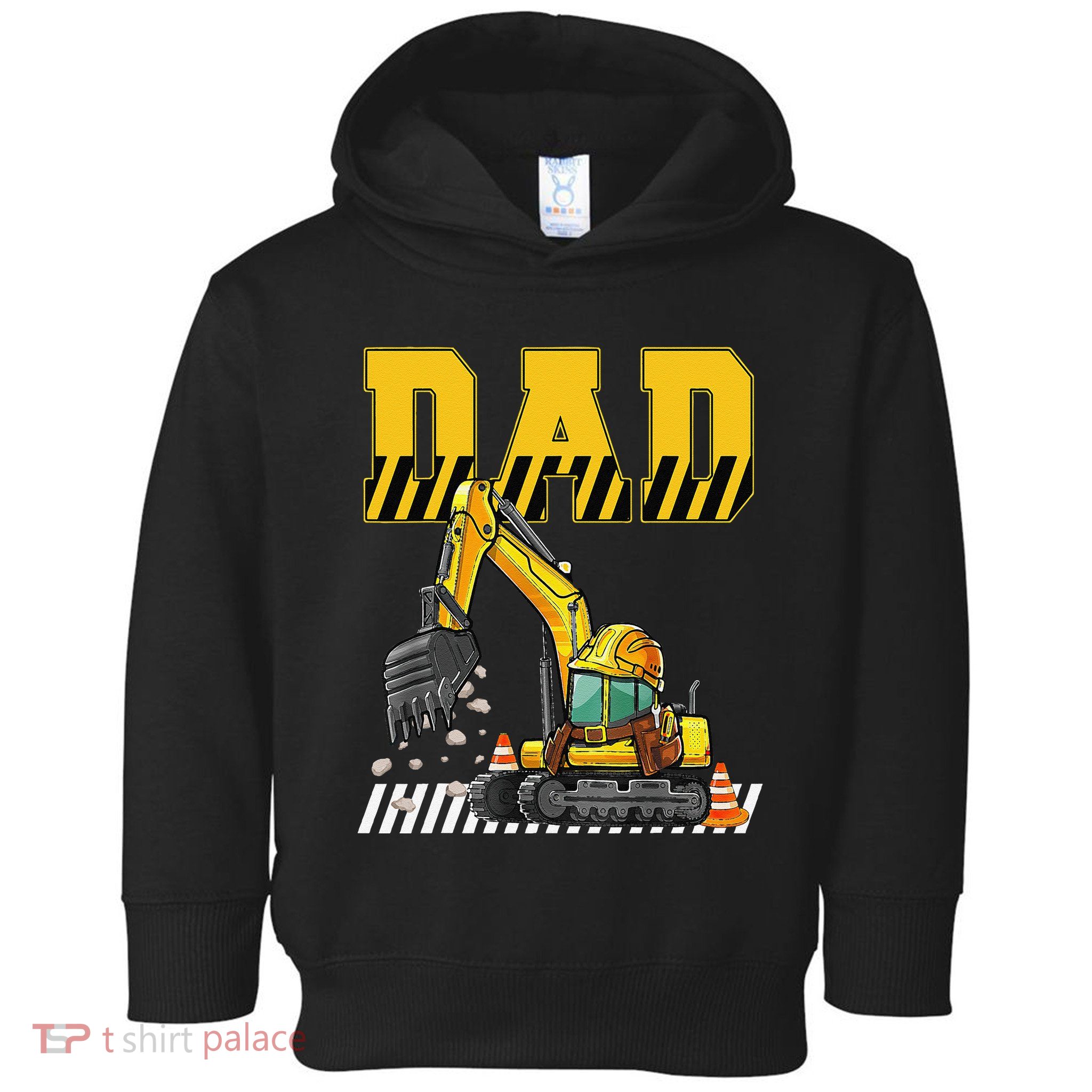 Funny Dad Construction Excavator Matching Family Toddler Hoodie
