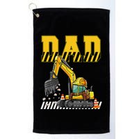 Funny Dad Construction Excavator Matching Family Golf Towel