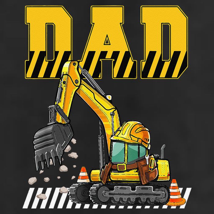Funny Dad Construction Excavator Matching Family Golf Towel
