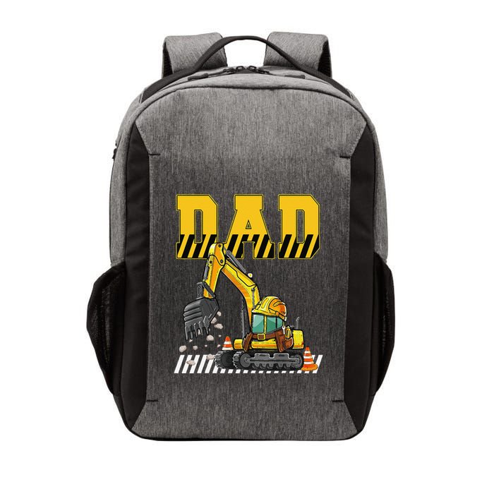 Funny Dad Construction Excavator Matching Family Vector Backpack