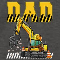 Funny Dad Construction Excavator Matching Family Vector Backpack