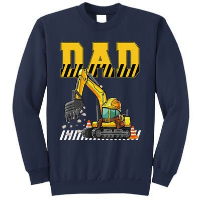 Funny Dad Construction Excavator Matching Family Sweatshirt