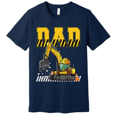 Funny Dad Construction Excavator Matching Family Premium T-Shirt