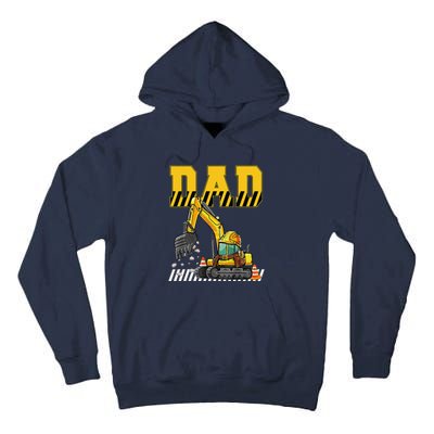 Funny Dad Construction Excavator Matching Family Tall Hoodie