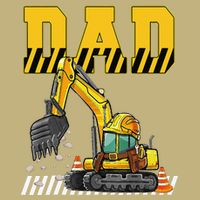 Funny Dad Construction Excavator Matching Family Cooling Performance Crew T-Shirt