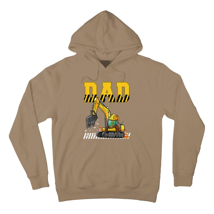 Funny Dad Construction Excavator Matching Family Hoodie