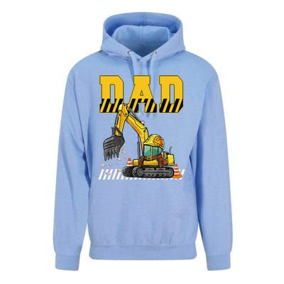 Funny Dad Construction Excavator Matching Family Unisex Surf Hoodie