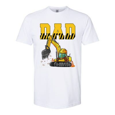 Funny Dad Construction Excavator Matching Family Softstyle CVC T-Shirt