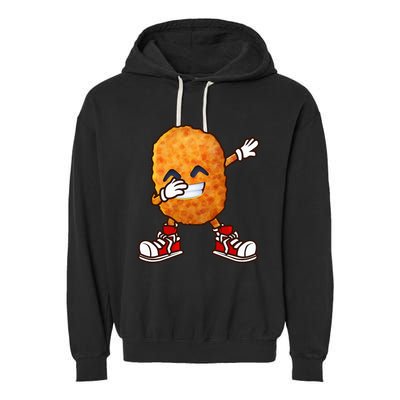 Funny Dabbing Chicken Nuggets Design Nugget Lover Garment-Dyed Fleece Hoodie