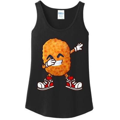 Funny Dabbing Chicken Nuggets Design Nugget Lover Ladies Essential Tank