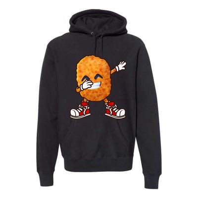 Funny Dabbing Chicken Nuggets Design Nugget Lover Premium Hoodie