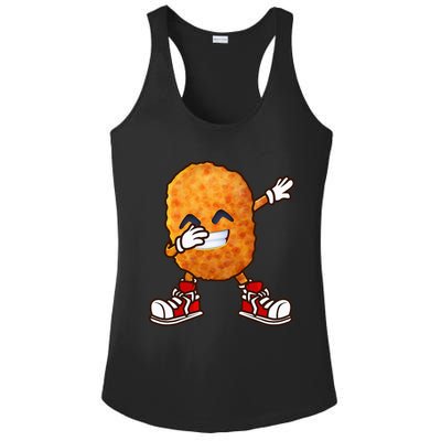 Funny Dabbing Chicken Nuggets Design Nugget Lover Ladies PosiCharge Competitor Racerback Tank