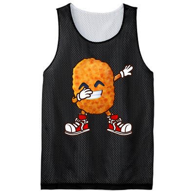 Funny Dabbing Chicken Nuggets Design Nugget Lover Mesh Reversible Basketball Jersey Tank