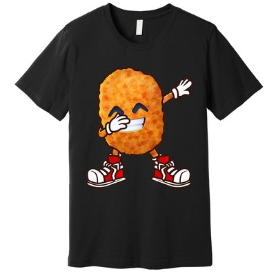 Funny Dabbing Chicken Nuggets Design Nugget Lover Premium T-Shirt