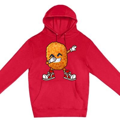 Funny Dabbing Chicken Nuggets Design Nugget Lover Premium Pullover Hoodie