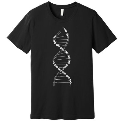 Funny DNA Cycling Bicycle Chain Mountain Bike Lovers Outfit Premium T-Shirt