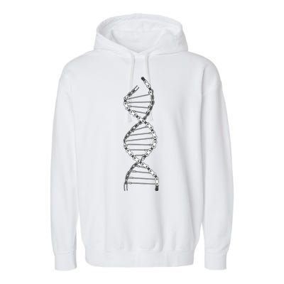 Funny DNA Cycling Bicycle Chain Mountain Bike Lovers Outfit Garment-Dyed Fleece Hoodie