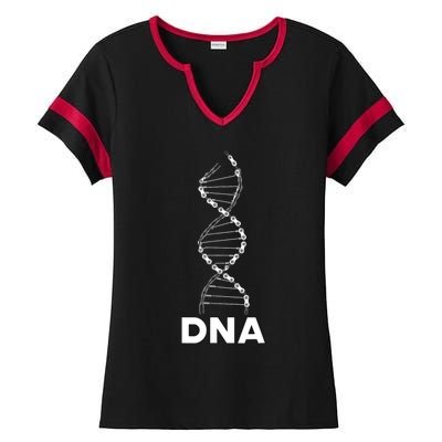 Funny DNA Cycling Bicycle Chain Mountain Bike Lovers Outfit Ladies Halftime Notch Neck Tee