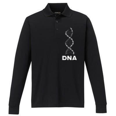 Funny DNA Cycling Bicycle Chain Mountain Bike Lovers Outfit Performance Long Sleeve Polo