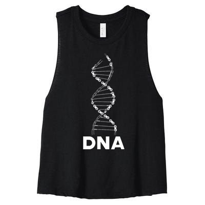 Funny DNA Cycling Bicycle Chain Mountain Bike Lovers Outfit Women's Racerback Cropped Tank