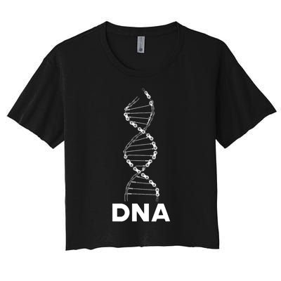 Funny DNA Cycling Bicycle Chain Mountain Bike Lovers Outfit Women's Crop Top Tee