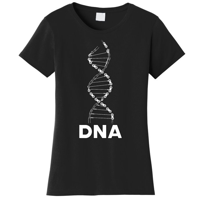 Funny DNA Cycling Bicycle Chain Mountain Bike Lovers Outfit Women's T-Shirt