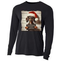 Funny Dachshund Christmas Dear Santa I Can Explain Weiner Gift Cooling Performance Long Sleeve Crew