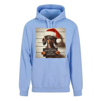 Funny Dachshund Christmas Dear Santa I Can Explain Weiner Gift Unisex Surf Hoodie