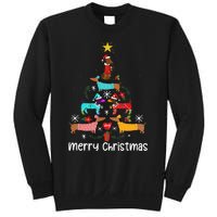 Funny Dachshund Christmas Tree Ornament Sweatshirt