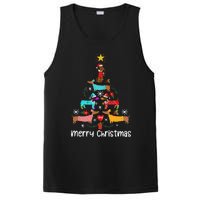 Funny Dachshund Christmas Tree Ornament PosiCharge Competitor Tank