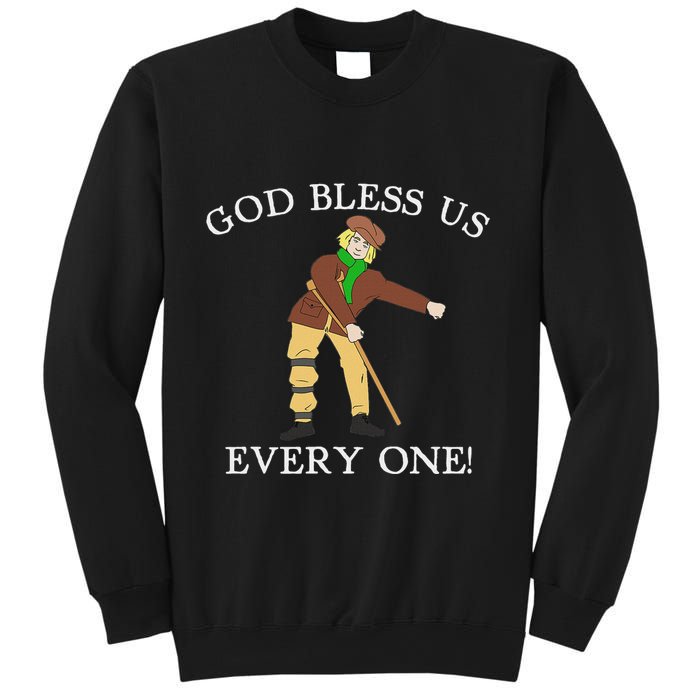 Floss Dance Christmas Carol Tiny Tim God Bless Us Everyone Sweatshirt