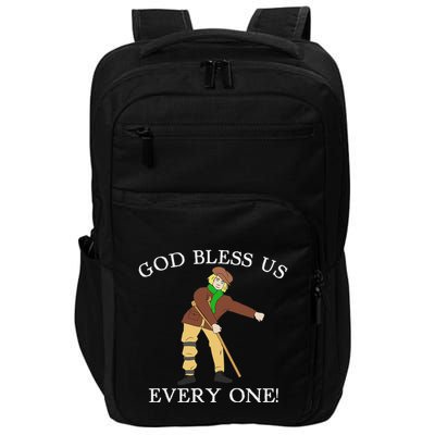 Floss Dance Christmas Carol Tiny Tim God Bless Us Everyone Impact Tech Backpack