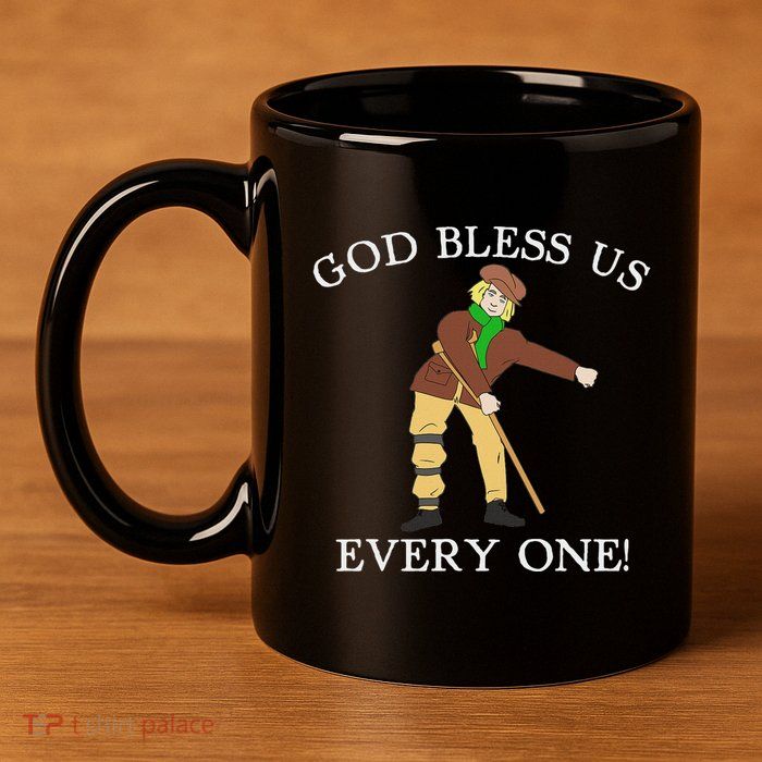 Floss Dance Christmas Carol Tiny Tim God Bless Us Everyone 11oz C Handle Ceramic Mug