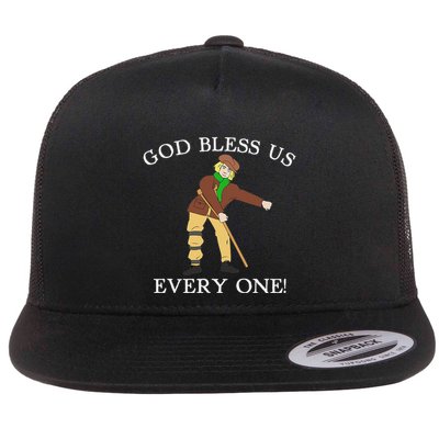 Floss Dance Christmas Carol Tiny Tim God Bless Us Everyone Flatbill Hat