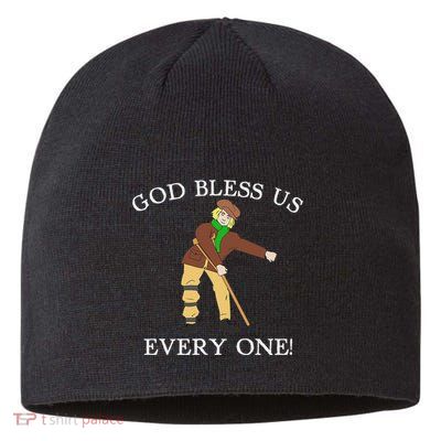 Floss Dance Christmas Carol Tiny Tim God Bless Us Everyone Sustainable Beanie