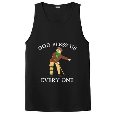Floss Dance Christmas Carol Tiny Tim God Bless Us Everyone PosiCharge Competitor Tank