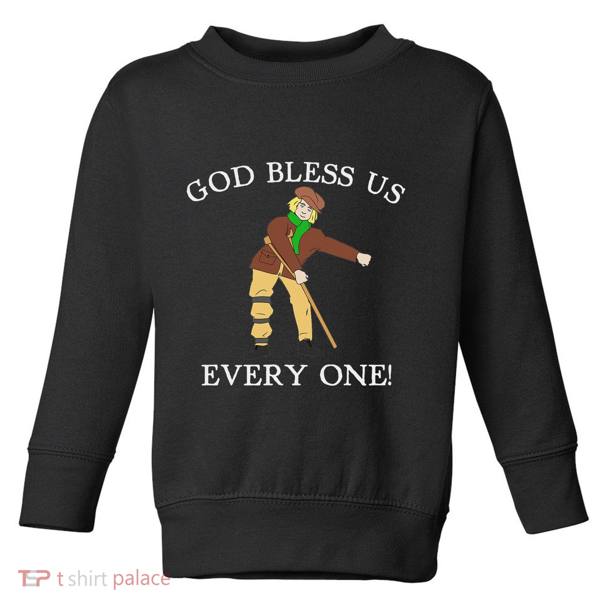 Floss Dance Christmas Carol Tiny Tim God Bless Us Everyone Toddler Sweatshirt
