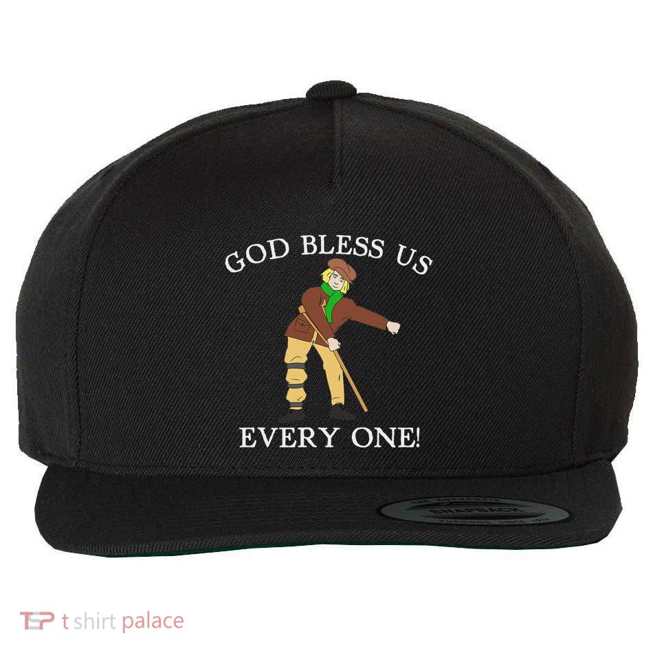 Floss Dance Christmas Carol Tiny Tim God Bless Us Everyone Wool Snapback Cap