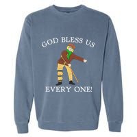 Floss Dance Christmas Carol Tiny Tim God Bless Us Everyone Garment-Dyed Sweatshirt