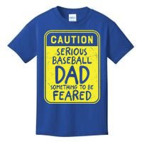 Father's Day Caution Serious Baseball Dad Gift Kids T-Shirt