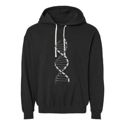 Funny DNA Cycling Bicycle Chain Mountain Bike Lovers Outfit Garment-Dyed Fleece Hoodie