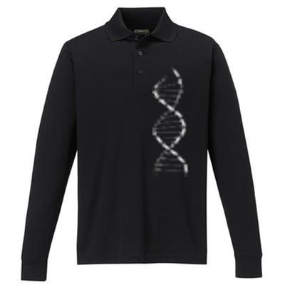 Funny DNA Cycling Bicycle Chain Mountain Bike Lovers Outfit Performance Long Sleeve Polo