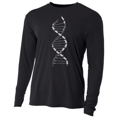 Funny DNA Cycling Bicycle Chain Mountain Bike Lovers Outfit Cooling Performance Long Sleeve Crew