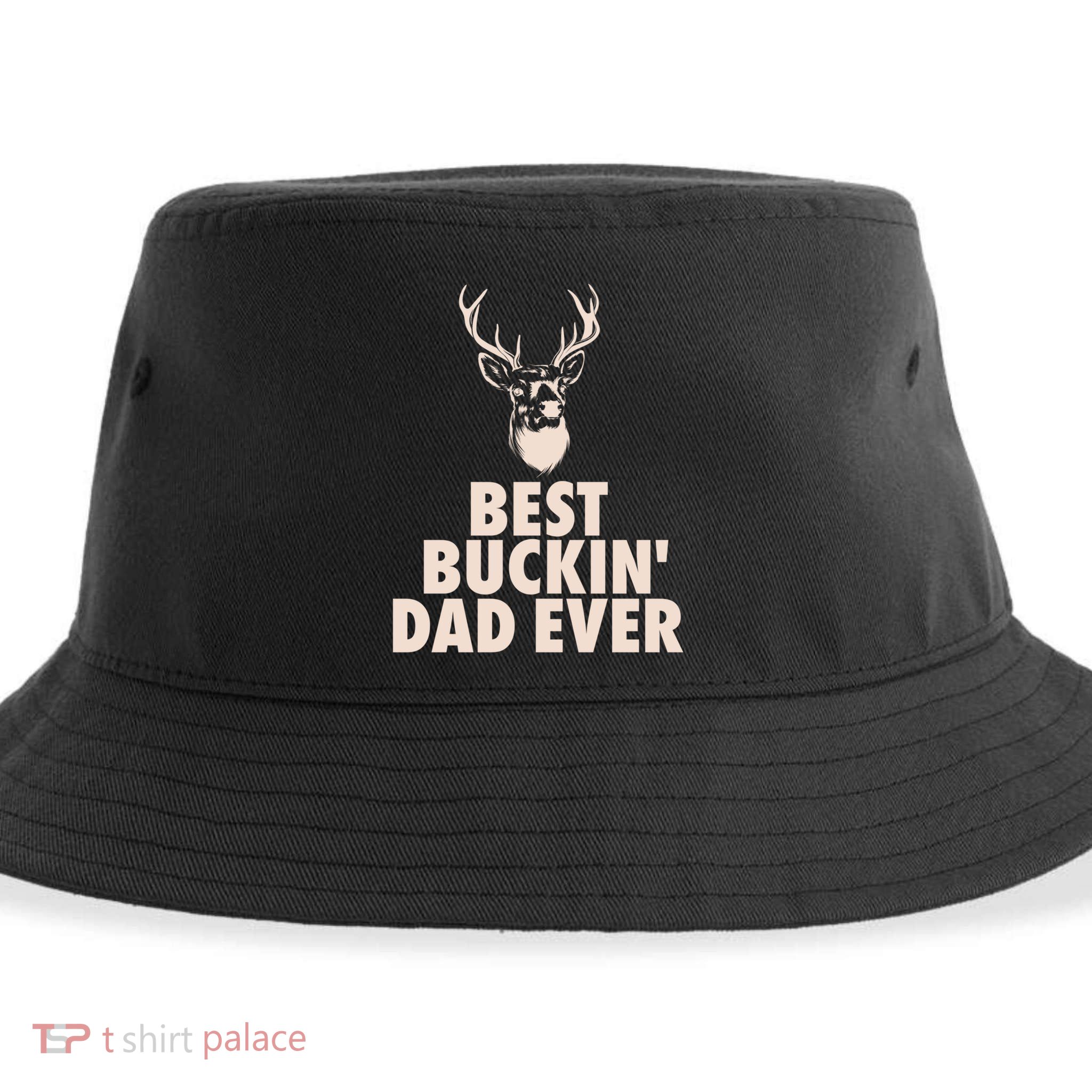 Fathers Day Christmas Funny Gift Hunting Dad Best Buckin Dad Ever Cool Gift Sustainable Bucket Hat